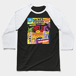 Halloween Poster Comics Style Baseball T-Shirt